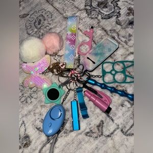 14 Piece Self Help/Aid Custom Keychain - Colorful Fashion
